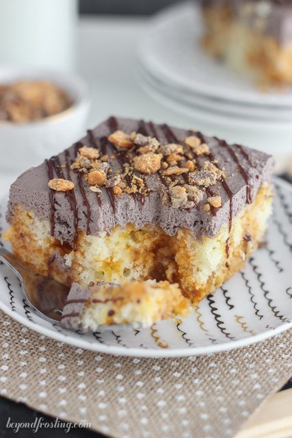 Butterfinger Poke Cake
 Butterfinger Poke Cake Beyond Frosting