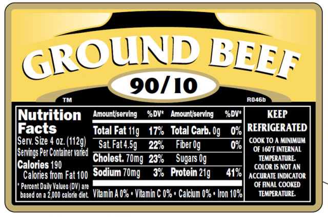 Calories In 90 Lean Ground Beef
 USDA Finally Starts Properly Labeling Meat But Will It
