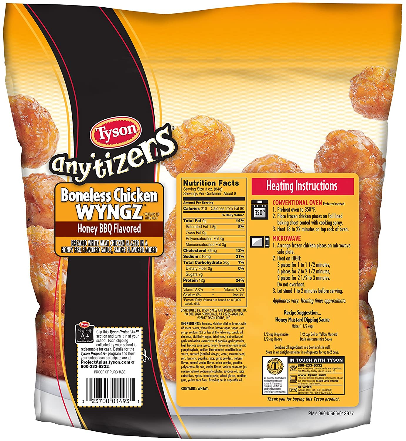 Calories In Bbq Chicken Wings
 Tyson Any Tizers Nutrition Facts
