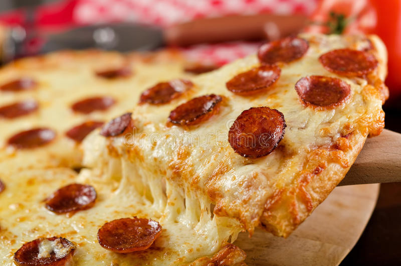 Calories In One Slice Of Pepperoni Pizza
 Pepperoni Pizza Slice stock image Image of calories
