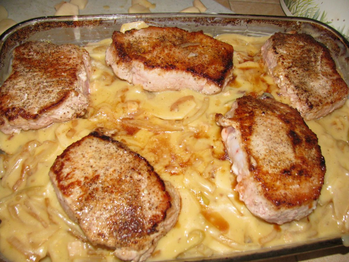 Campbell Soup Recipes For Pork Chops
 campbells mushroom soup pork chops and scalloped potatoes