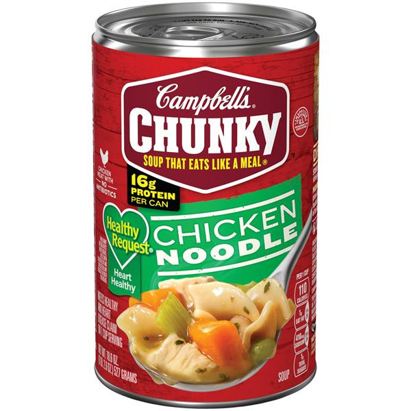 Campbells Chicken Noodle Soup
 Campbell s Chunky Healthy Request Chicken Noodle Soup