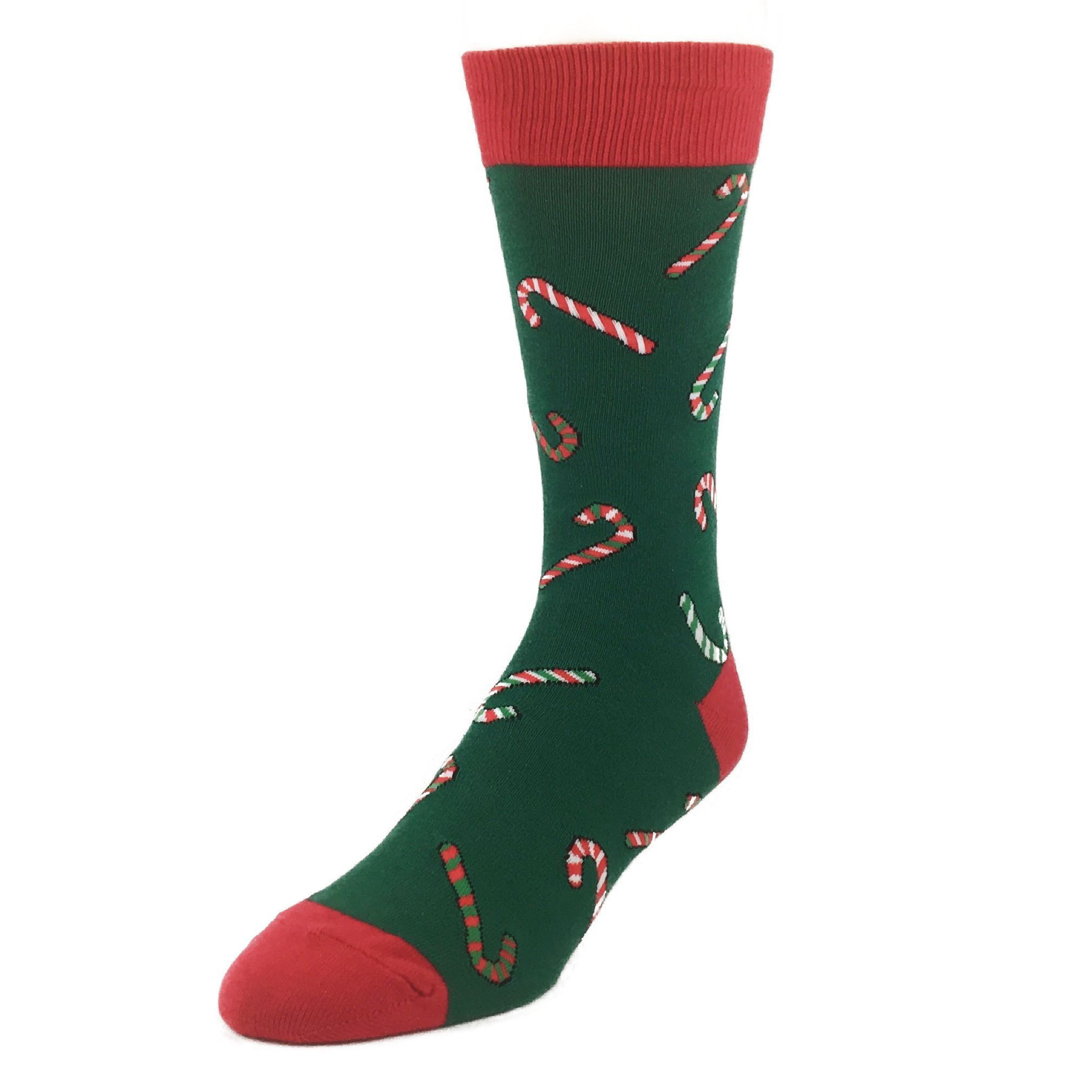 Candy Cane Christmas Shop
 Candy Cane Christmas Socks in Green by SockSmith