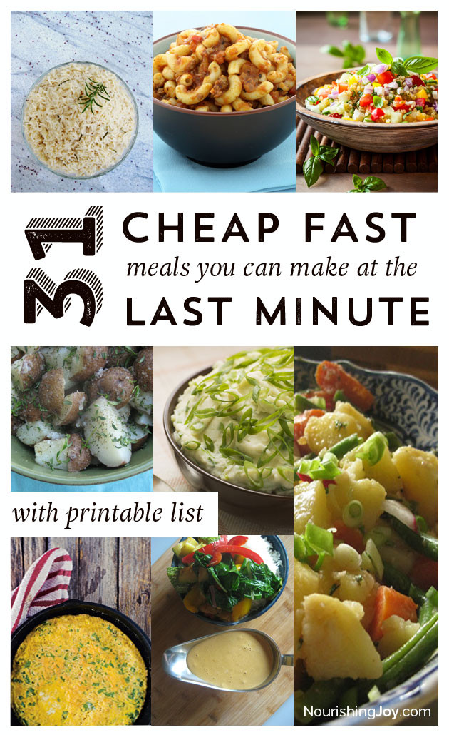 Cheap And Easy Dinner Ideas
 31 Cheap Last Minute Real Food Dinner Ideas • Nourishing Joy