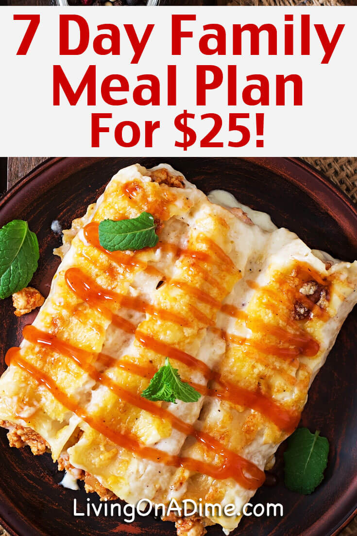 Cheap And Easy Dinner Ideas
 7 Day Meal Plan for $25 Cheap And Easy Family Meals