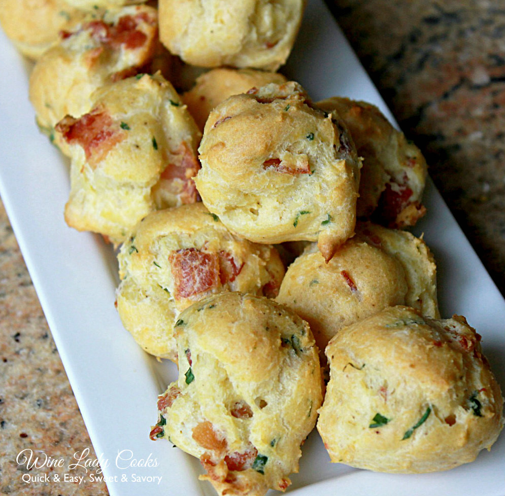 Cheddar Cheese Appetizers
 Bacon and Cheddar Cheese Puffs Recipe