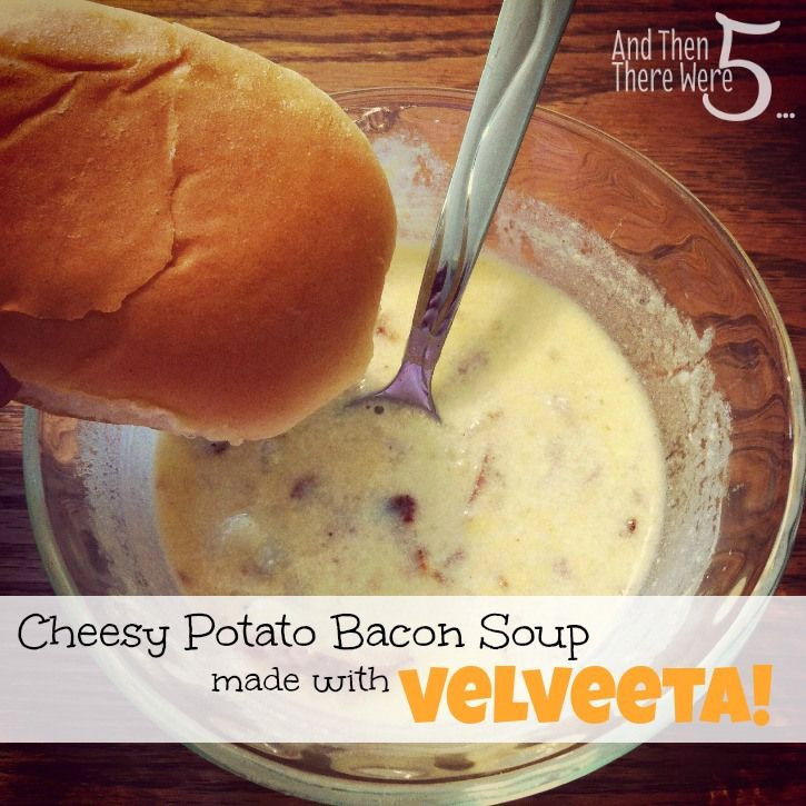 Cheesy Potato Soup Velveeta
 Cheesy Potato Bacon Soup Recipe VelveetaRecipes CBias