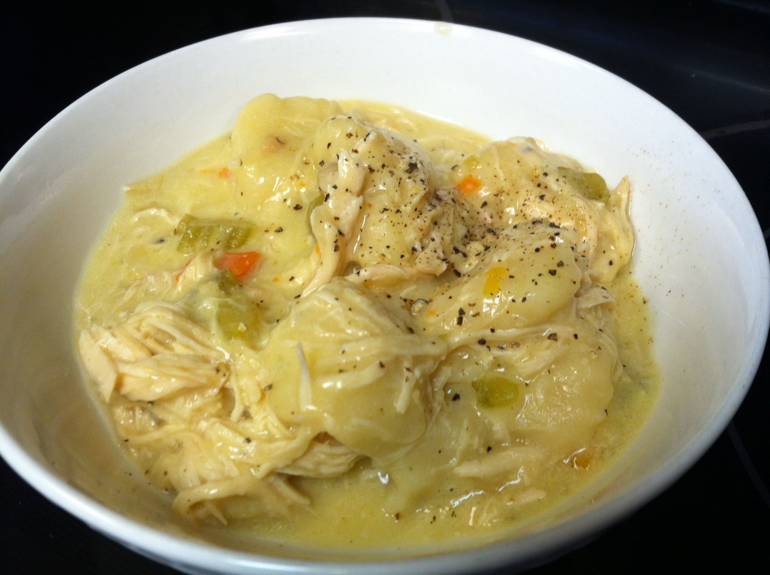 Chicken And Dumplings Using Biscuits
 Crock Pot Chicken and Dumplings – Scratch this with Sandy