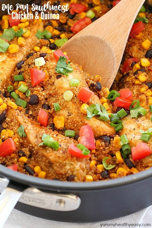 Chicken And Quinoa Recipe
 e Pan Southwest Chicken & Quinoa Recipe Yummy Healthy Easy