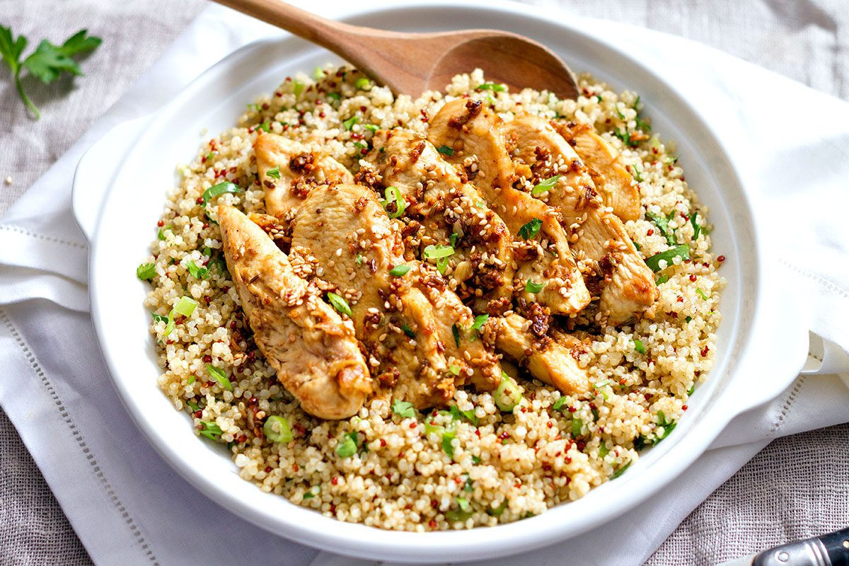 Chicken And Quinoa Recipe
 Garlic Lime Chicken Tenders and Quinoa Recipe — Eatwell101