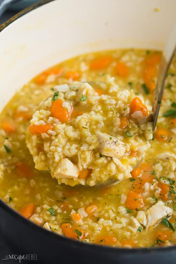 Chicken And Rice Soup Recipe
 Chicken Rice Soup Stove Top or Slow Cooker The Recipe