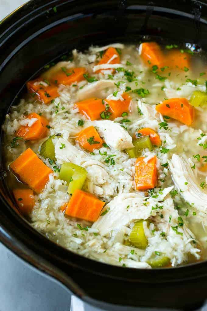 Chicken And Rice Soup Recipe
 Slow Cooker Chicken and Rice Soup