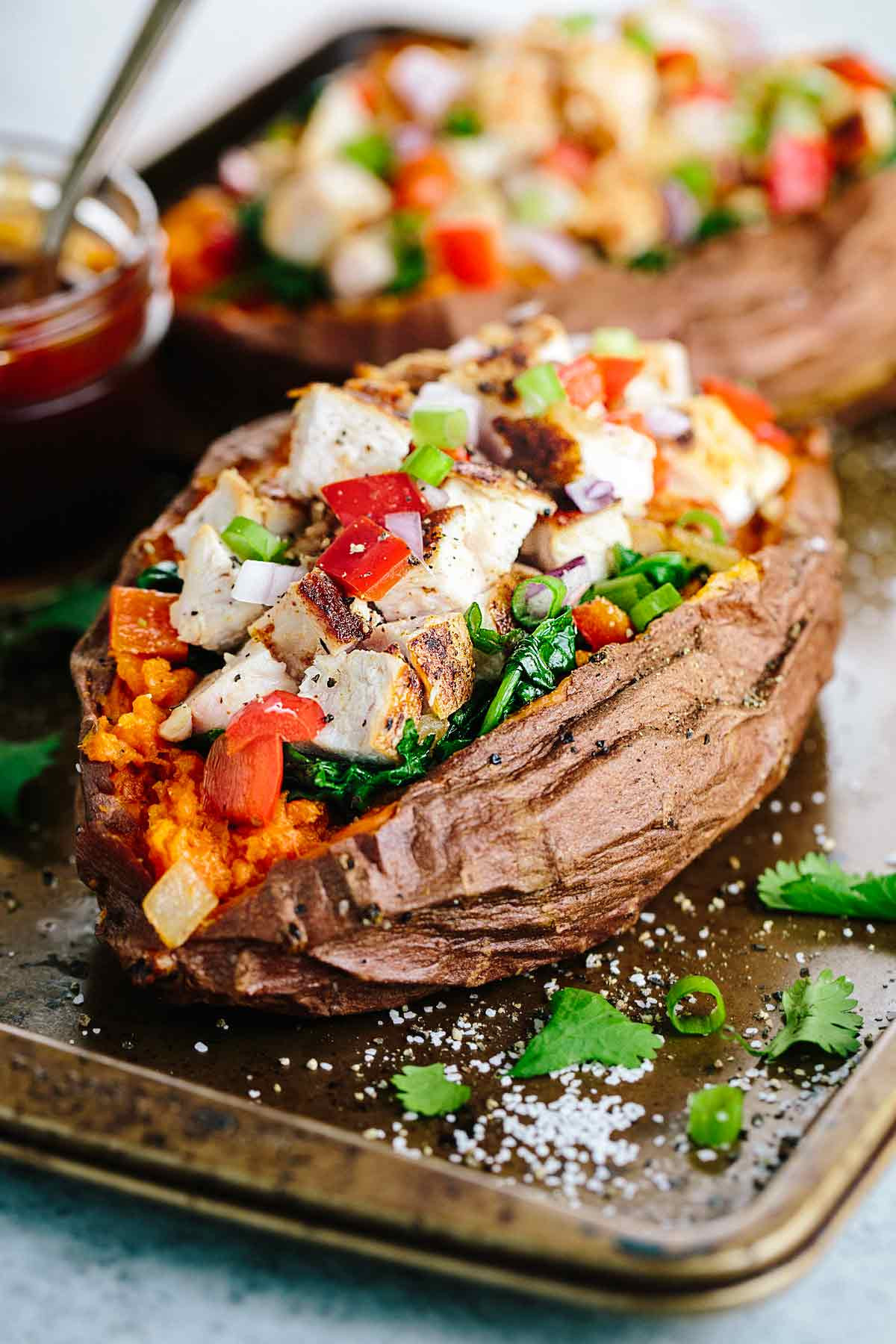 Chicken And Sweet Potato
 Stuffed Sweet Potato Recipe with Barbecue Chicken