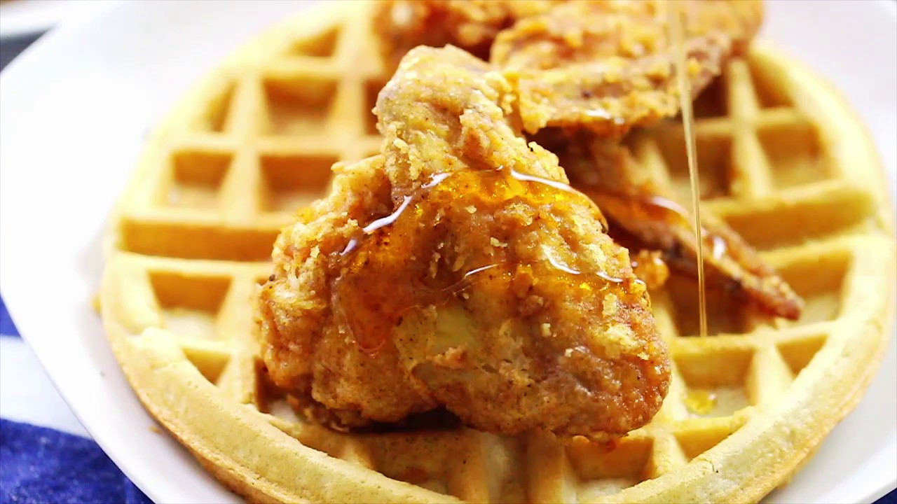 Chicken And Waffles
 HOMEMADE CHICKEN AND WAFFLES RECIPE