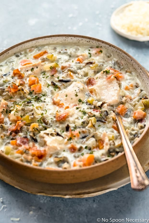 Chicken And Wild Rice Soup
 Creamy Chicken and Wild Rice Soup No Spoon Necessary
