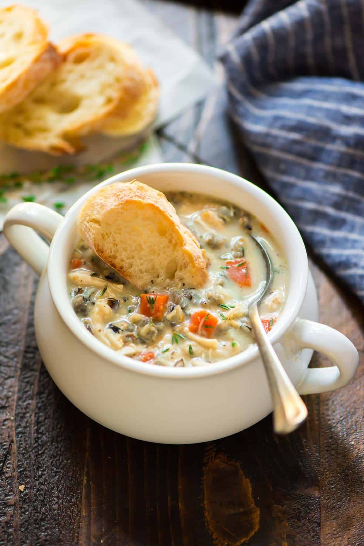 Chicken And Wild Rice Soup
 Creamy Chicken and Wild Rice Soup