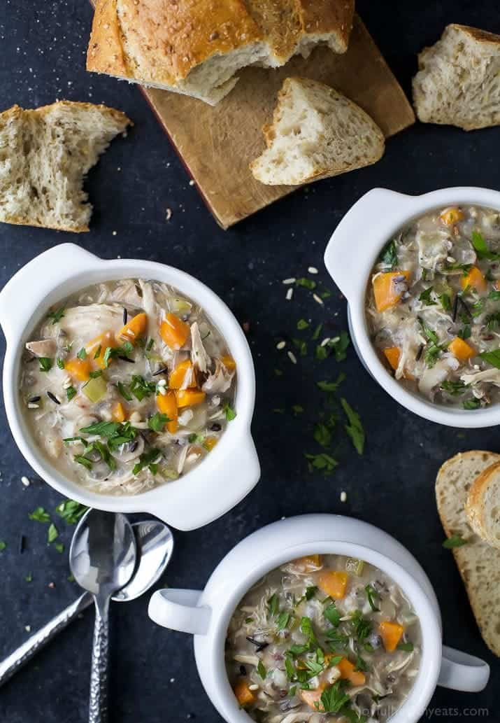 Chicken And Wild Rice Soup
 Easy Crockpot Chicken & Wild Rice Soup