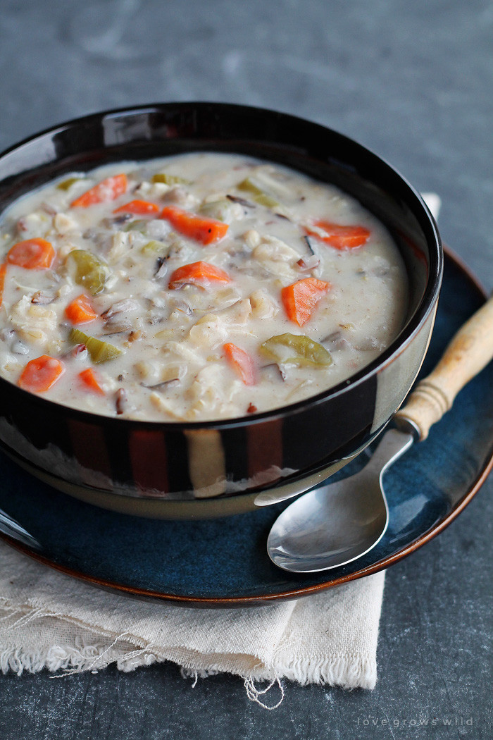 Chicken And Wild Rice Soup Recipe
 Slow Cooker Chicken Wild Rice Soup Love Grows Wild