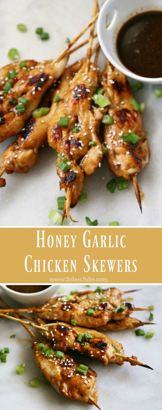 Chicken Breast Appetizers
 Honey Garlic Chicken Skewers Sober Julie