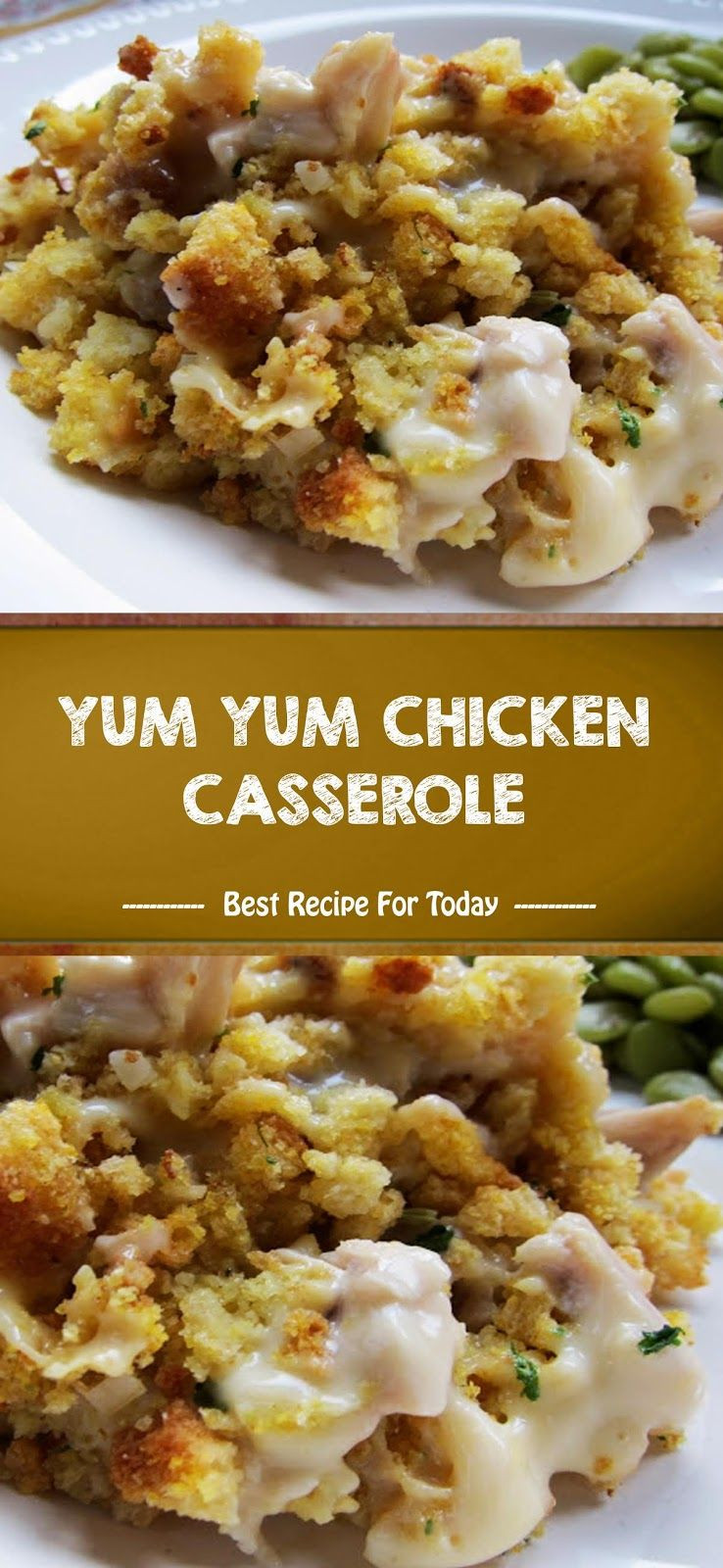 Chicken Casserole With Pepperidge Farm Stuffing And Sour Cream
 YUM YUM CHICKEN CASSEROLE in 2020 With images