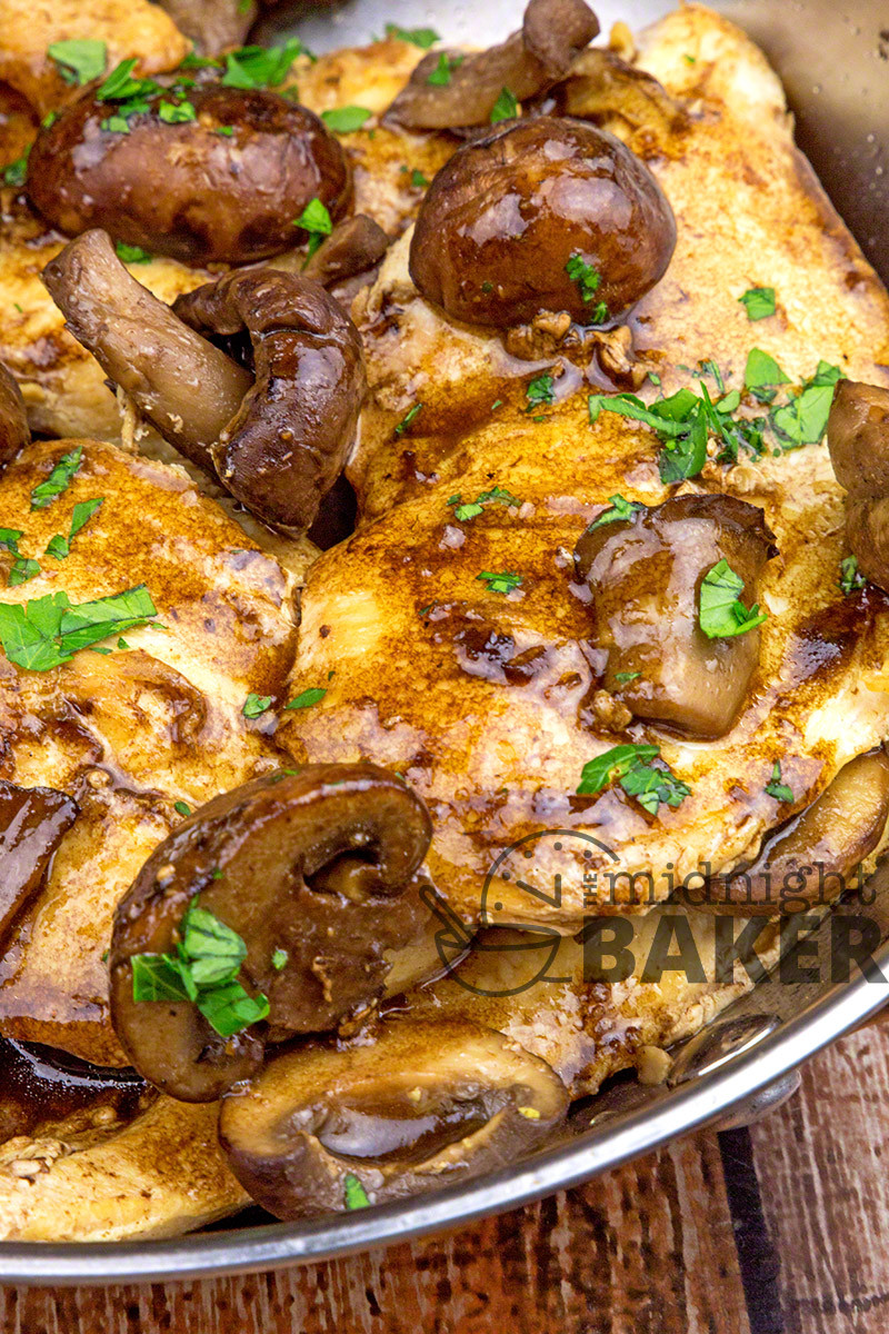 Chicken Dinner Recipe For Two
 Balsamic Chicken with Mushrooms The Midnight Baker