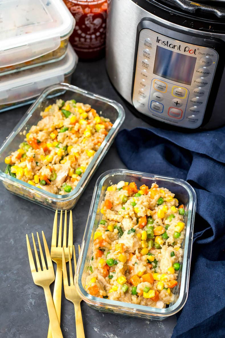 Chicken Fried Rice Instant Pot
 Instant Pot Chicken Fried Rice Meal Prep Bowls The Girl