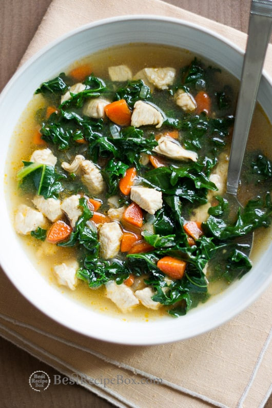 Chicken Kale Soup
 Healthy Chicken Soup with Kale Recipe QUICK EASY Best