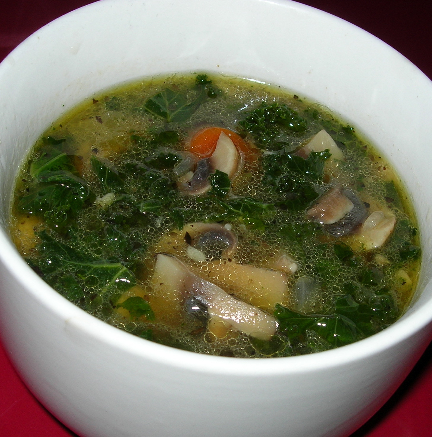 Chicken Kale Soup
 Chicken Kale and Mushroom Soup