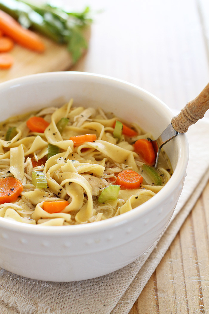Chicken Noodle Soup Recipe Easy
 Quick and Easy Chicken Noodle Soup Love Grows Wild