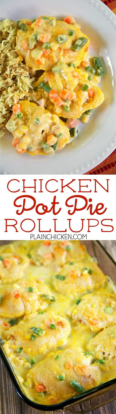 Chicken Pot Pie With Cream Cheese
 Chicken Pot Pie Rollups