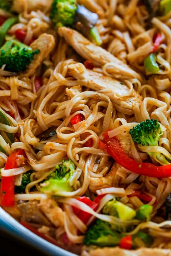 Chicken Stir Fried Rice
 Chicken Stir Fry with Rice Noodles 30 minute meal