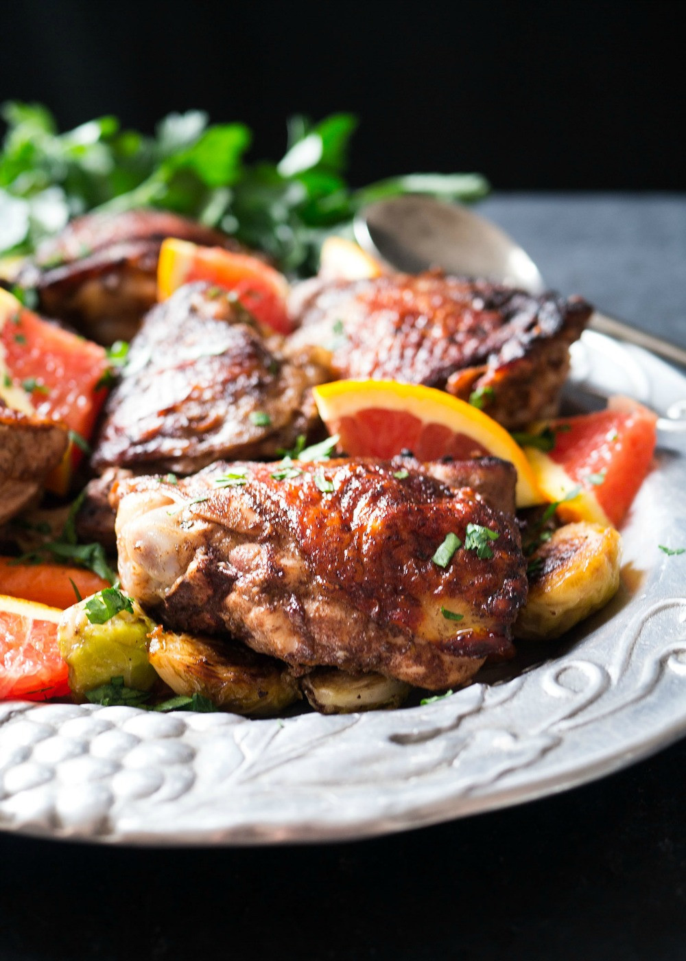 Chicken Thighs Recipe Paleo
 Orange 5 Spice Chicken Thighs with Carrots and Brussels