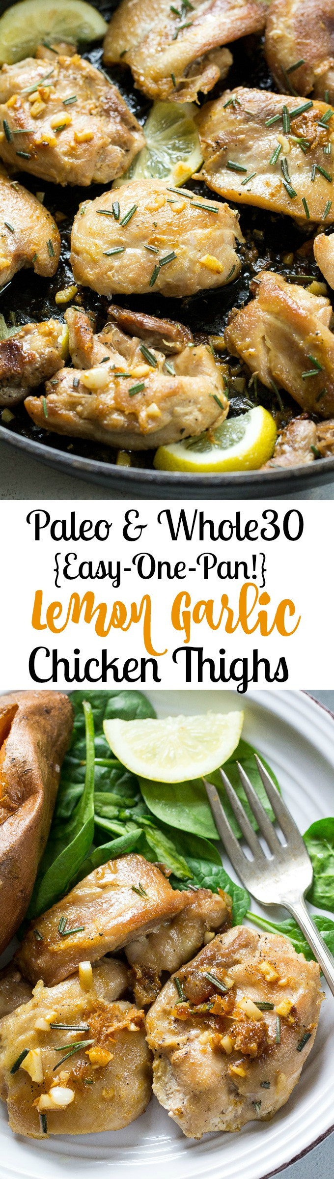 Chicken Thighs Recipe Paleo
 Easy Lemon Garlic Chicken Thighs Paleo & Whole30