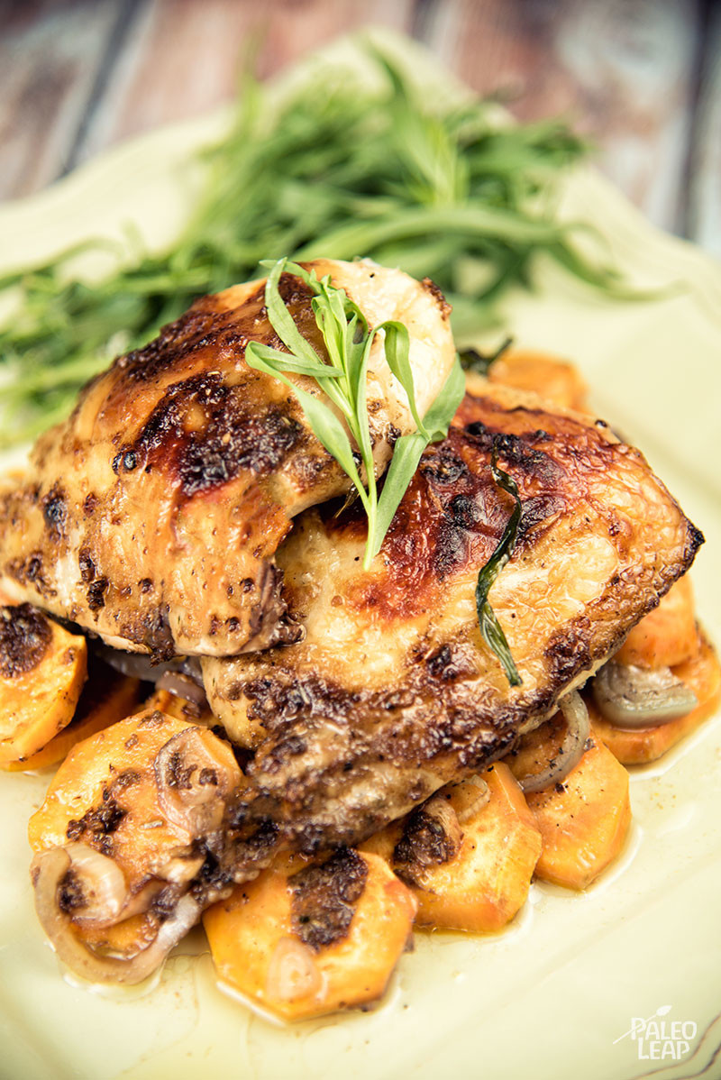 Chicken Thighs Recipe Paleo
 Roasted Chicken Thighs with Sweet Potatoes