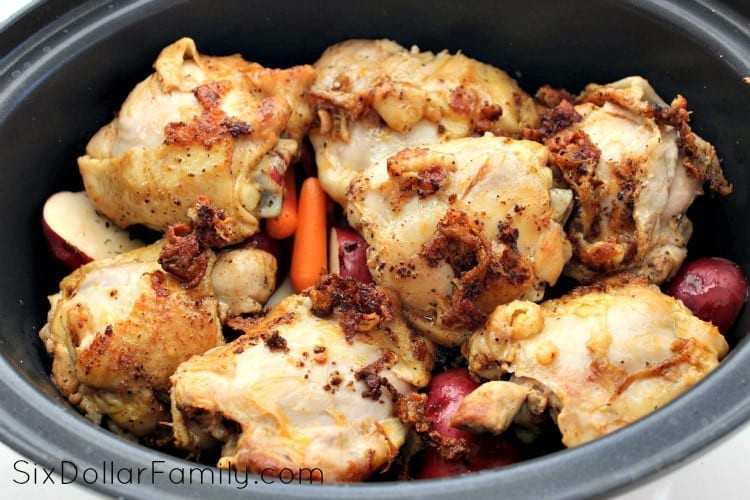 Chicken Thighs Slow Cooker Time On High
 Slow Cooker Chicken Thighs & Veggies Recipe