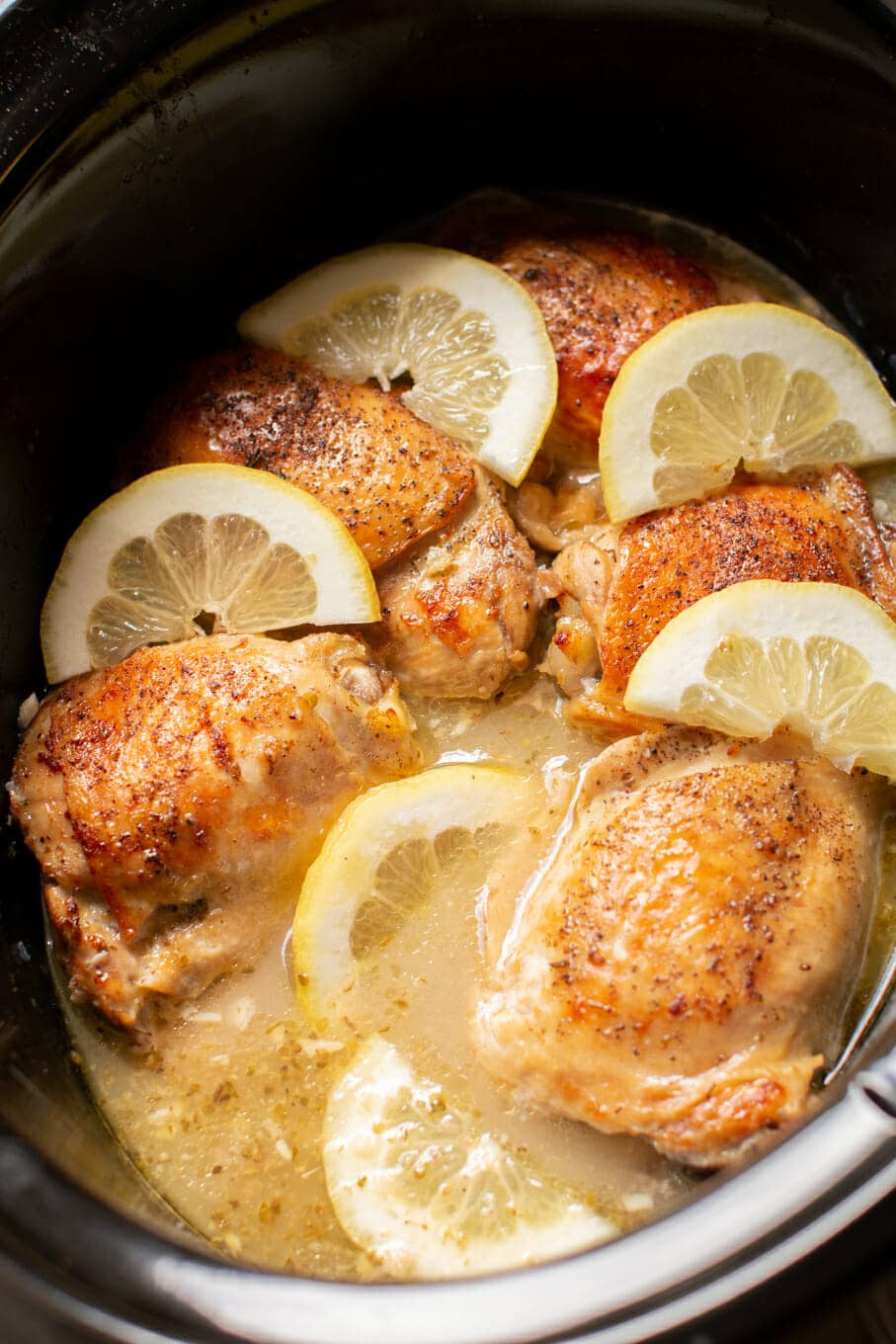 Chicken Thighs Slow Cooker Time On High
 Lemon Pepper Chicken Thighs The Magical Slow Cooker