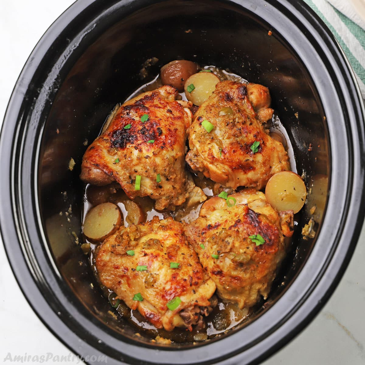 Chicken Thighs Slow Cooker Time On High
 Slow cooker chicken thighs bone in
