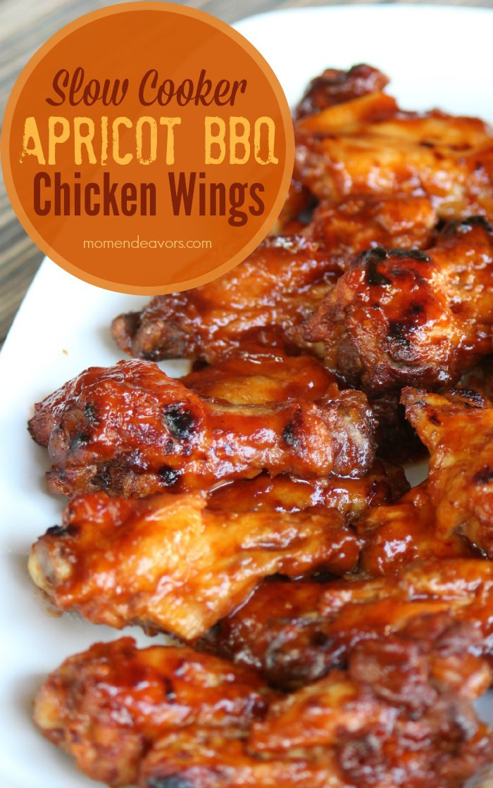 Chicken Wings Slow Cooker Recipe
 Slow Cooker Apricot BBQ Chicken Wings Tailgating Recipes