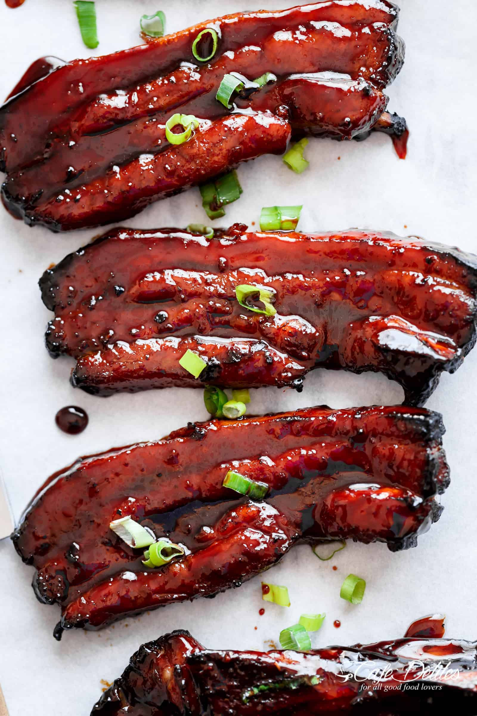 Chinese Bbq Pork Recipes
 Sticky Chinese Barbecue Pork Belly Char Siu Cafe Delites