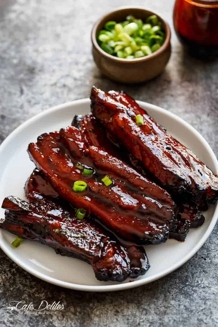 Chinese Bbq Pork Recipes
 Sticky Chinese Barbecue Pork Belly Char Siu Cafe Delites