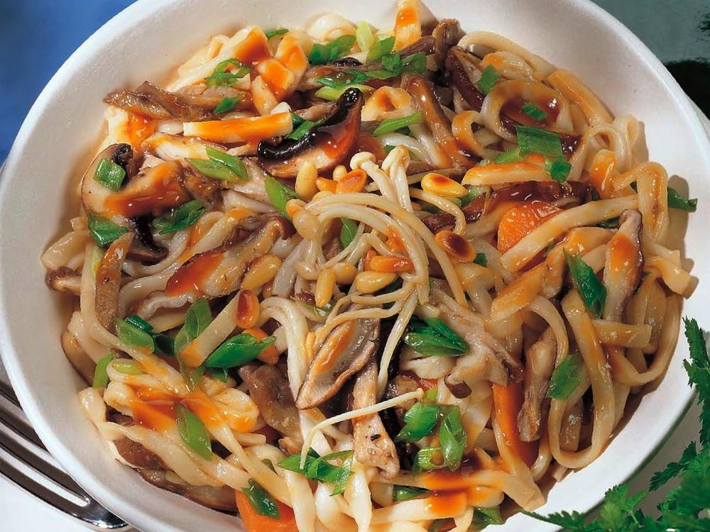 Chinese Cook Recipes
 Chinese Braised Mixed Mushroom Noodles