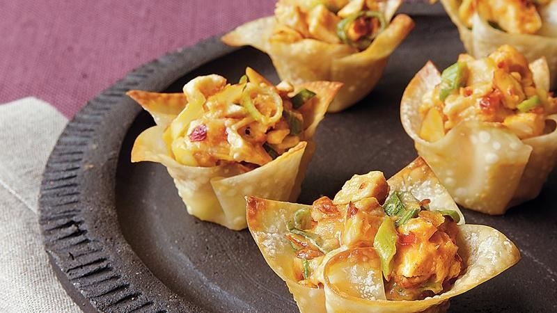 Chinese Food Appetizers
 Asian Chicken Wonton Cups recipe from Betty Crocker