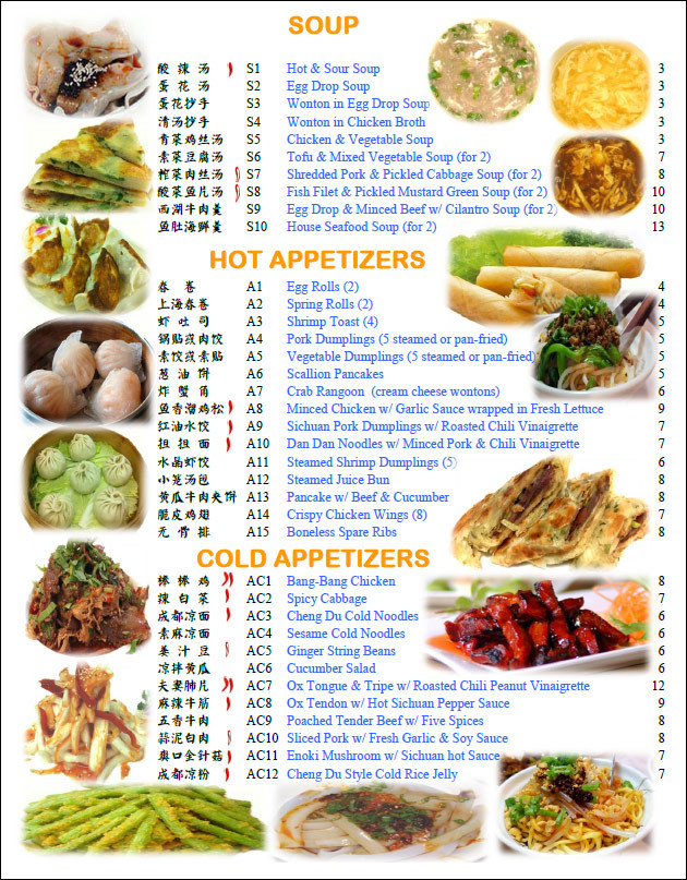 Chinese Food Appetizers
 Authentic Chinese Food Menus at ChengDu 23 Wayne NJ by