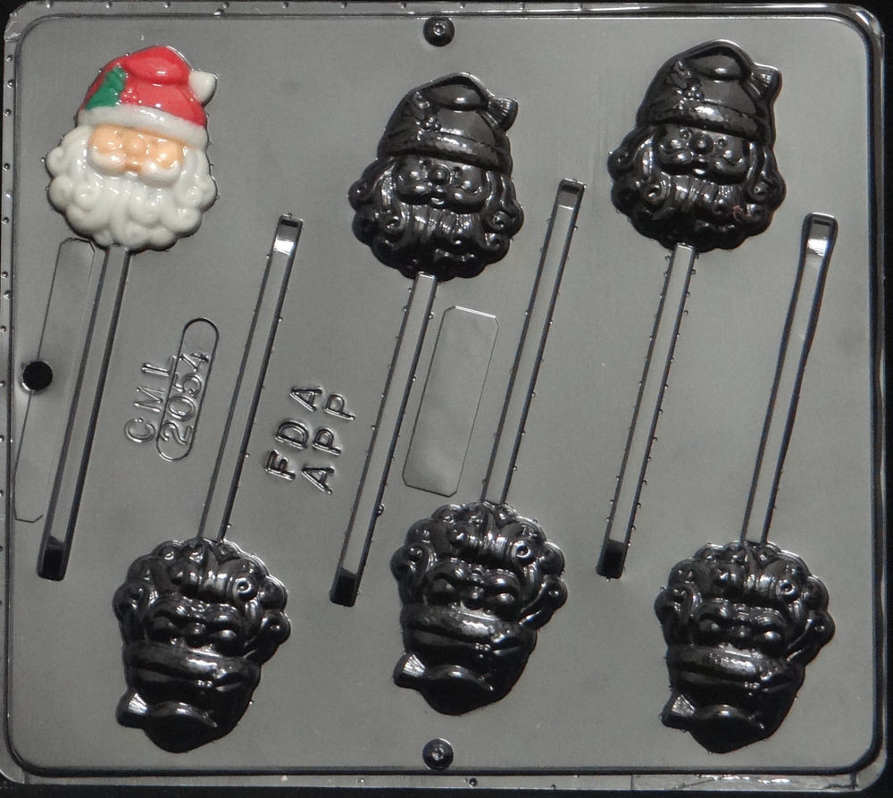 Christmas Candy Molds
 Santa Claus Face Lollipop Chocolate Candy Mold Christmas