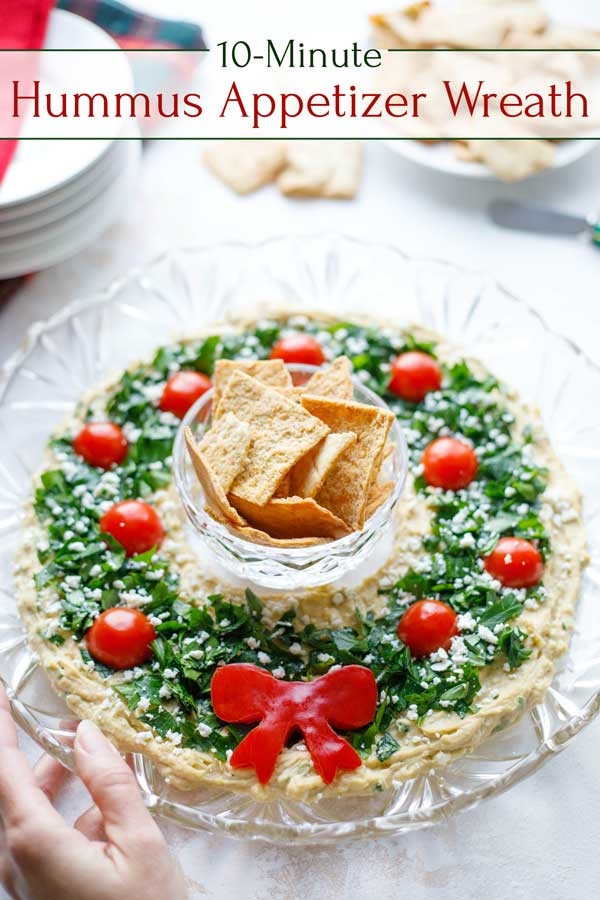 Christmas Party Appetizers Recipes
 Easy Christmas Appetizer "Hummus Wreath" Two Healthy