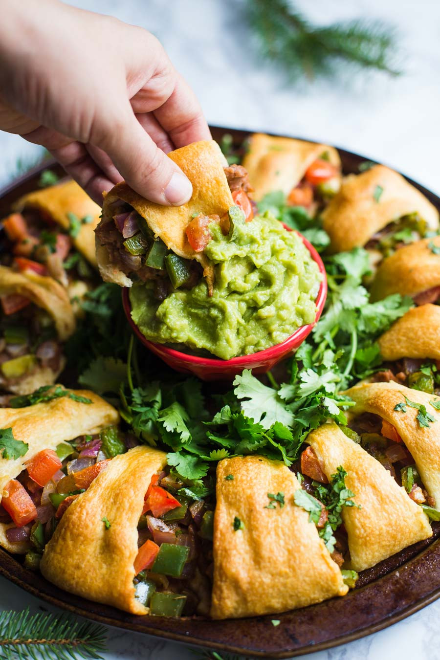 Christmas Party Appetizers
 Holiday Wreath Taco Ring V