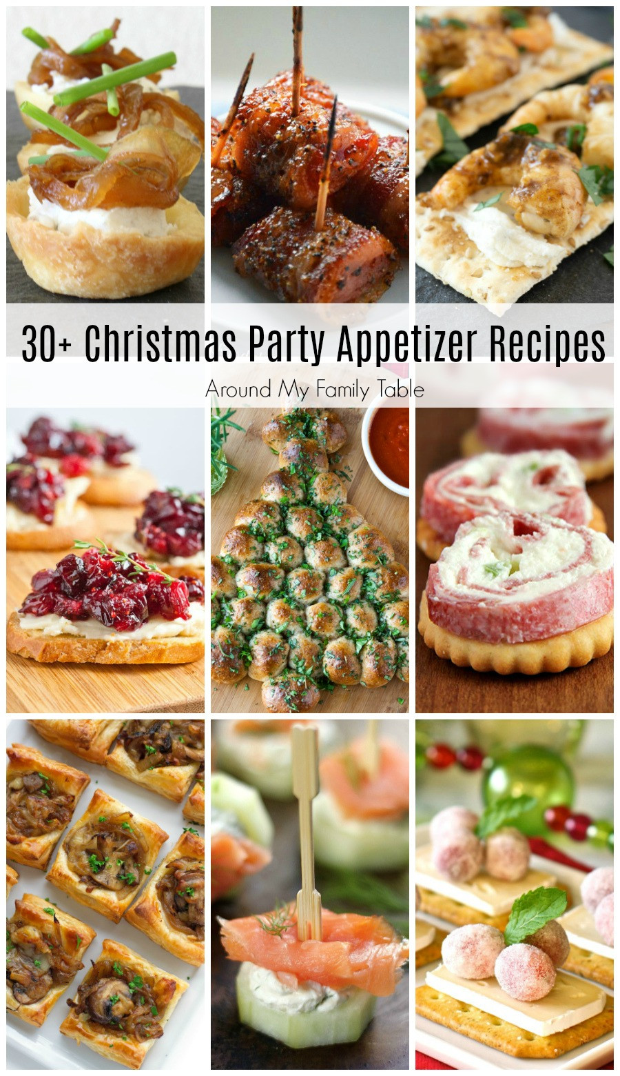 Christmas Themed Appetizers
 Christmas Party Appetizer Recipes Around My Family Table