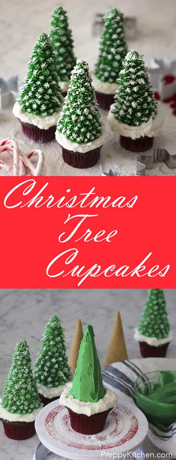 Christmas Tree Cupcakes
 Christmas Tree Cupcakes Preppy Kitchen