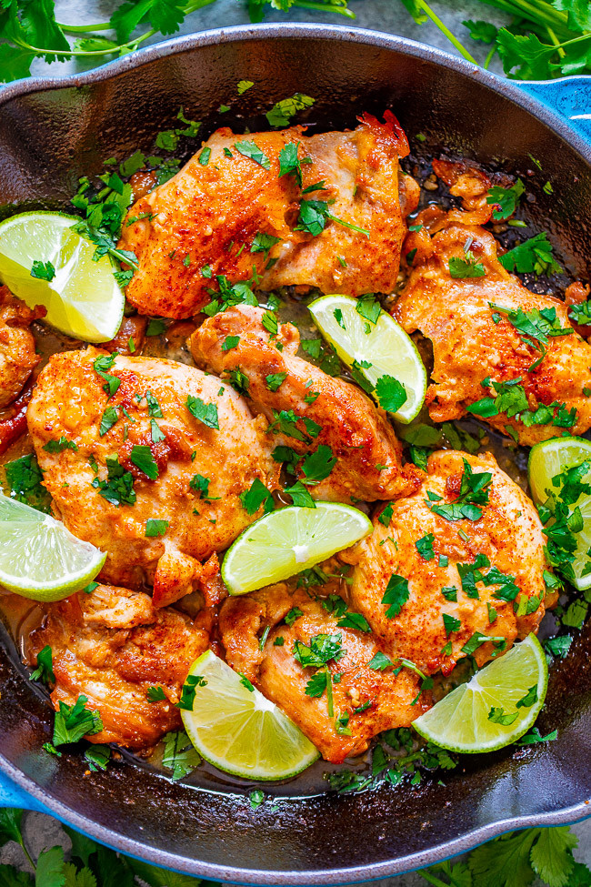 Cilantro Lime Chicken Thighs
 Skillet Lime Cilantro Chicken Averie Cooks