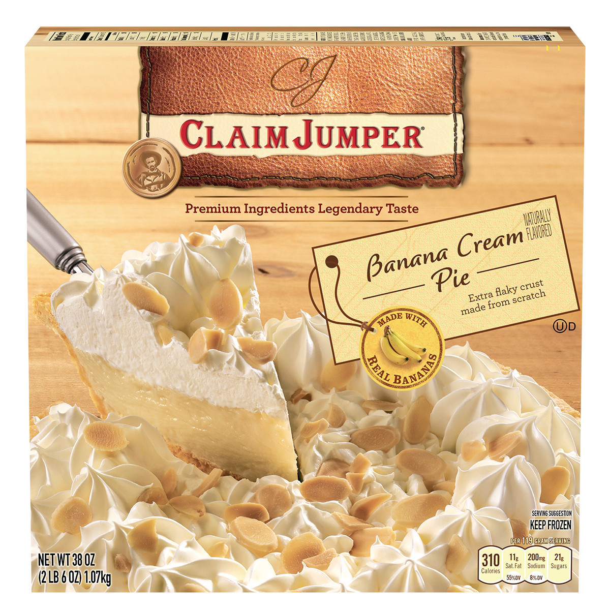 Claim Jumper Desserts
 Claim Jumper Banana Cream Pie Frozen Dessert 38 Oz